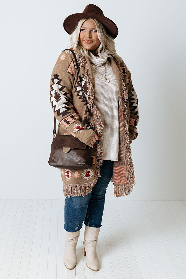 Sweet Retreat Frayed Cardigan Curves Image - 1