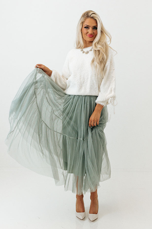 Tune Of Love Tulle Skirt In Pear Image - 2