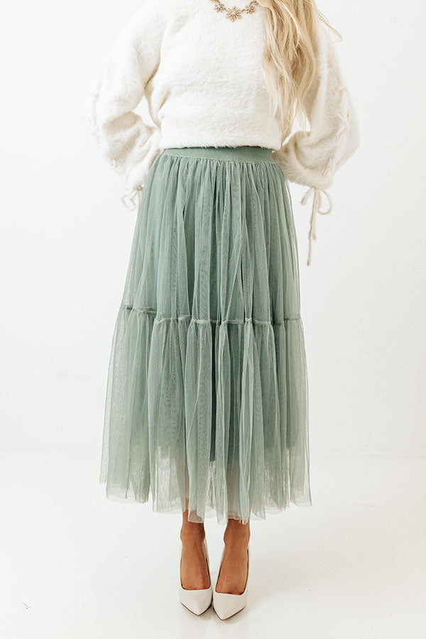 Tune Of Love Tulle Skirt In Pear Image - 3
