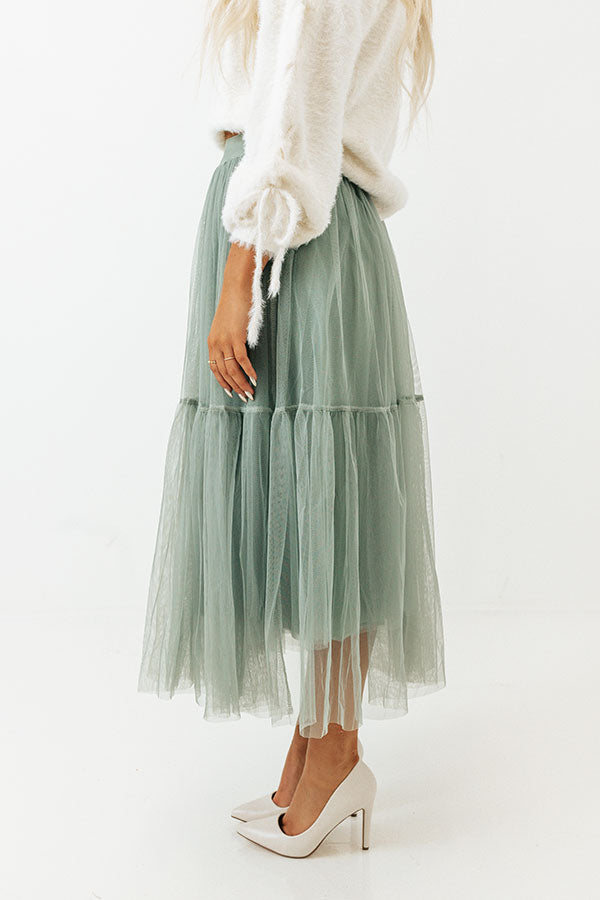 Tune Of Love Tulle Skirt In Pear Image - 4
