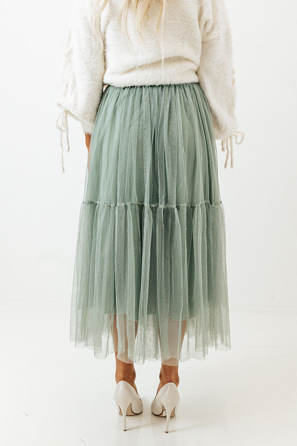 Tune Of Love Tulle Skirt In Pear Image - 5