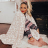 Cozy And Cute Leopard Blanket In Ivory Image - 1