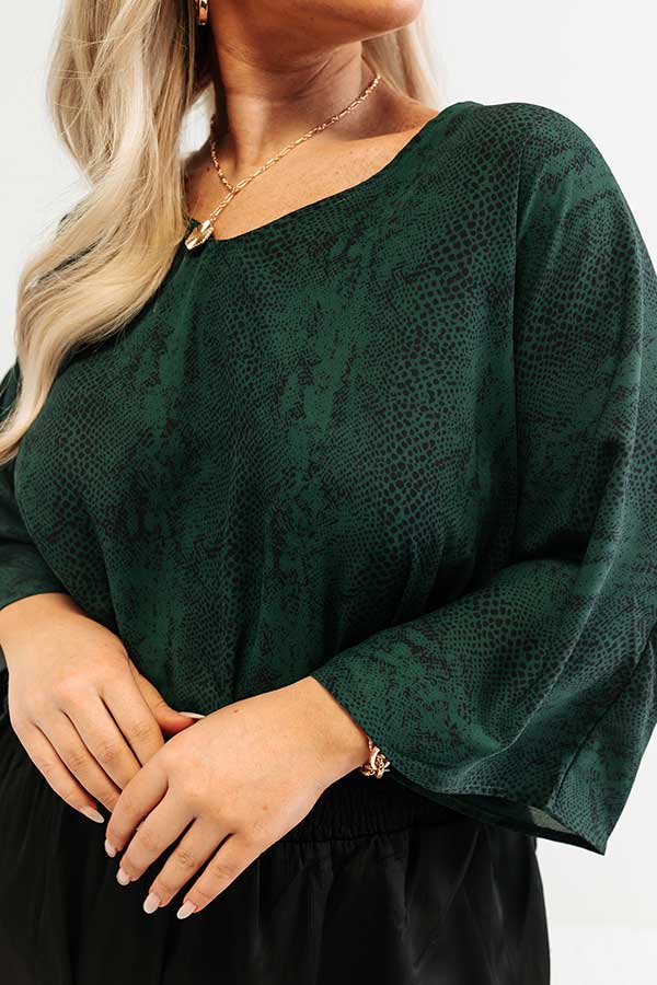 Kind Conversation Snake Print Shift Top Curves Image - 2