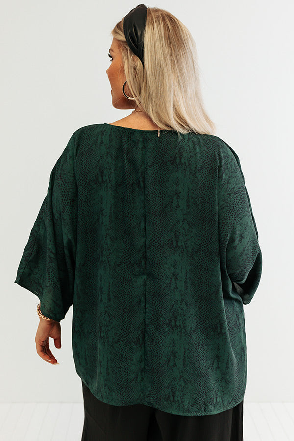 Kind Conversation Snake Print Shift Top Curves Image - 3
