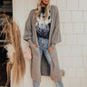 On The Clock Knit Cardigan In Grey Image - 1