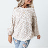Savannah Snow Leopard Sweater In Ivory Image - 1