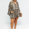 Extra Fabulous Snake Print Romper Curves Image - 1