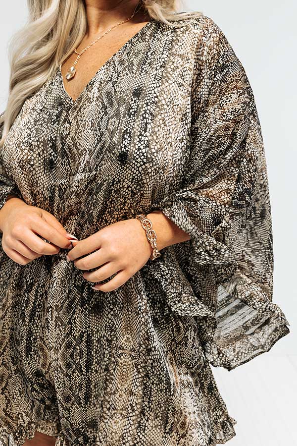 Extra Fabulous Snake Print Romper Curves Image - 2