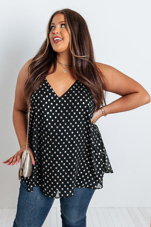 On The Blog Polka Dot Tank Curves Image - 1