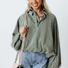 Styled Out Sweatshirt in Olive Image - 1