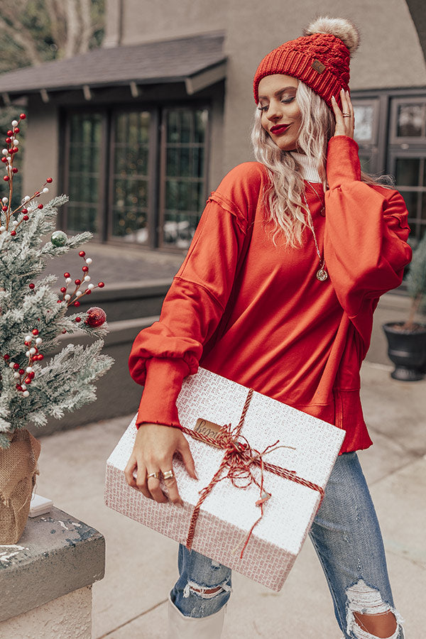 Never Complicated Sweatshirt In Red
