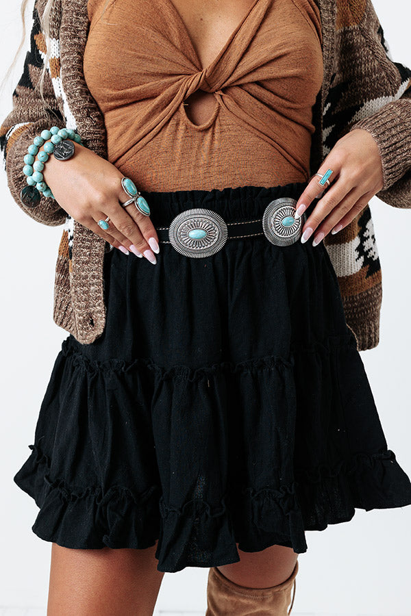 The Steele Concho Belt In Black