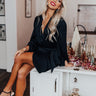 Top Floor Party Wrap Dress In Black Image - 1