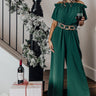 Celebrating In Times Square Jumpsuit in Hunter Green Image - 1