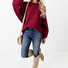 Effortless In Estes Park Shift Sweater In Wine Image - 1