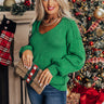 Snow Day in LA Knit Sweater in Green Image - 1