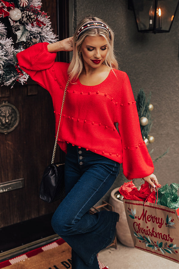 Joy All Around Pom Pom Sweater Image - 1