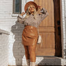 The Fabina Faux Leather Skirt Curves Image - 1