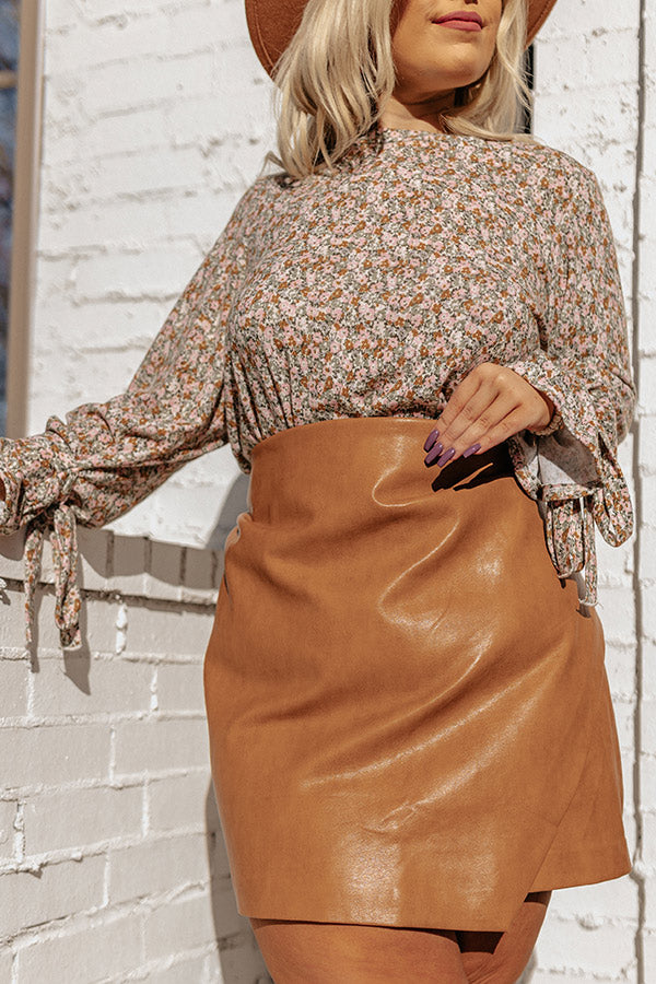 The Fabina Faux Leather Skirt Curves Image - 2
