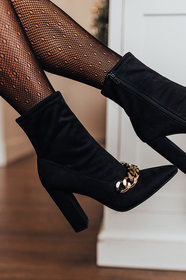 The Nessa Faux Suede Bootie Image - 3