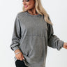 Travel Buddy Mineral Wash Sweatshirt in Charcoal Image - 1