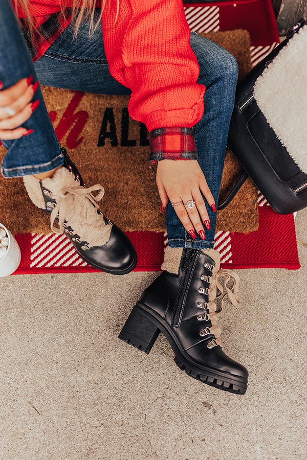 The Pine Faux Leather Bootie In Black Image - 1