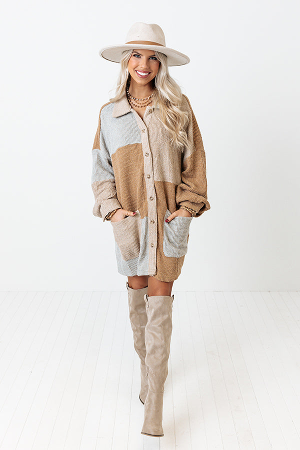 Cozy And Cute Color Block Jacket Image - 2