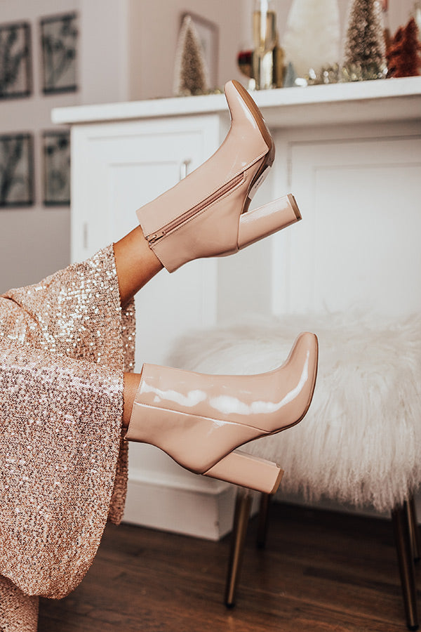 The Yasmine Patent Bootie in Natural Image - 4