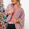 Ritzy Bliss Sequin Cardigan In Blush Curves Image - 1