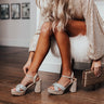 The Forma Rhinestone Heel In Gold Image - 1