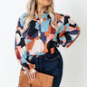 Day Cafe Shift Top In Rust Curves Image - 1
