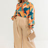 Day Cafe Shift Top In Orange Curves Image - 1