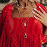 Stay In The Magic Layered Necklace In Red Image - 1