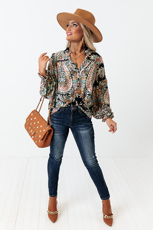 Happy Hour Fun Floral Shift Top Image - 2