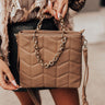 Love And Luck Faux Leather Crossbody In Mocha Image - 1