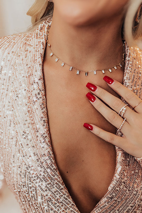 String Lights And Late Nights Necklace In Clear Image - 1