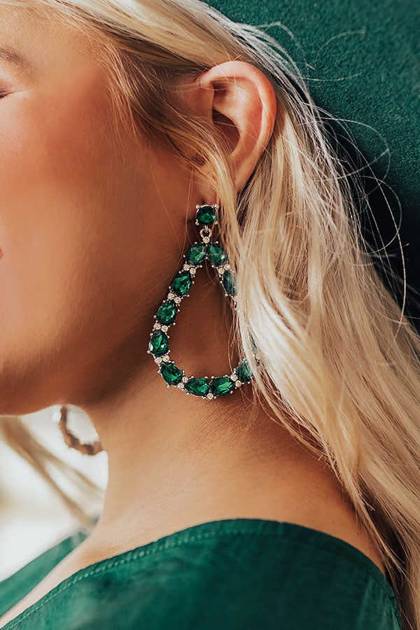 Tune Of Love Earrings In Green Image - 1