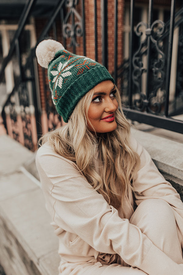 Snow Melt Faux Fur Pom Beanie Image - 4