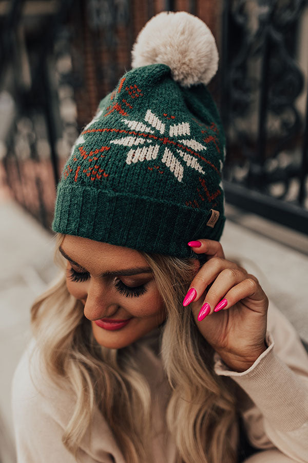 Snow Melt Faux Fur Pom Beanie Image - 5