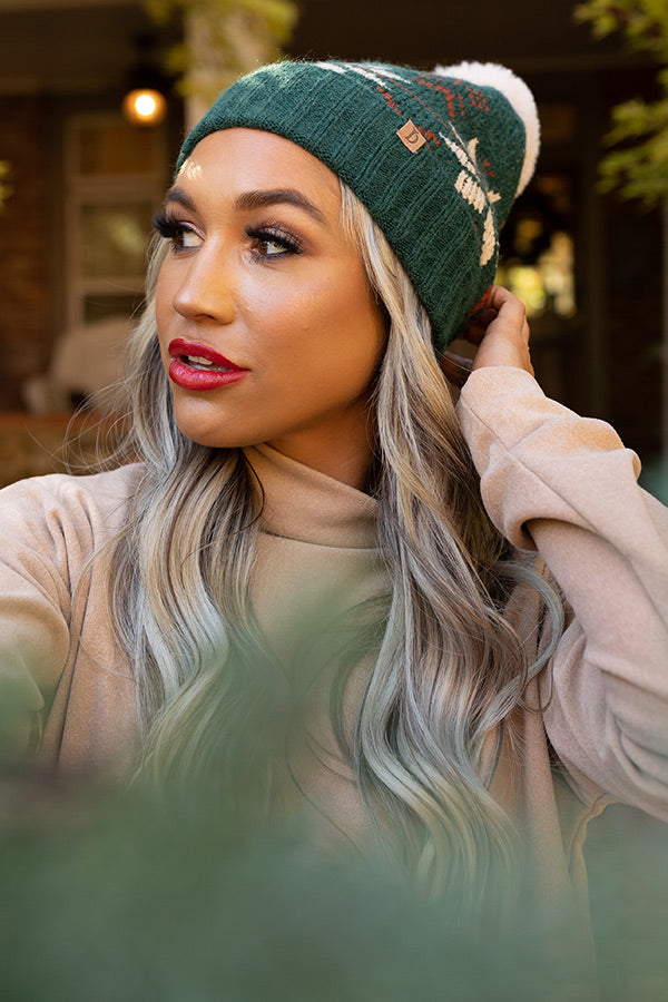 Snow Melt Faux Fur Pom Beanie Image - 2