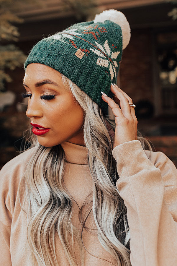 Snow Melt Faux Fur Pom Beanie Image - 1