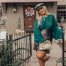Sweeter With Time Shift Top in Hunter Green Curves Image - 1