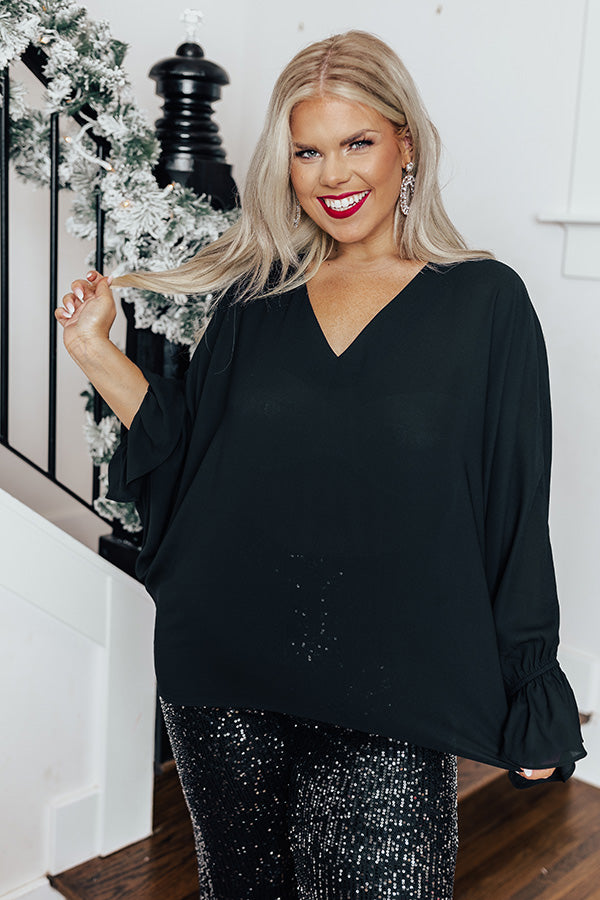Sweeter With Time Shift Top in Black Curves Image - 1
