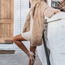 Best Time Of Your Life Plush Coat In Light Taupe Image - 1