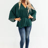 Chic Stomping Grounds Top in Hunter Green Image - 1
