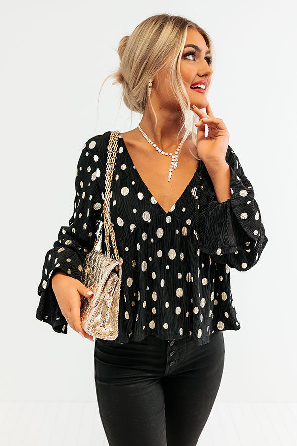 Living In Style Polka Dot Babydoll Top Image - 4