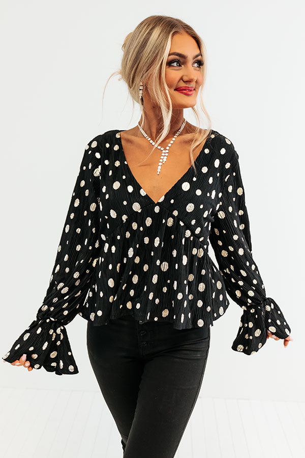 Living In Style Polka Dot Babydoll Top Image - 5
