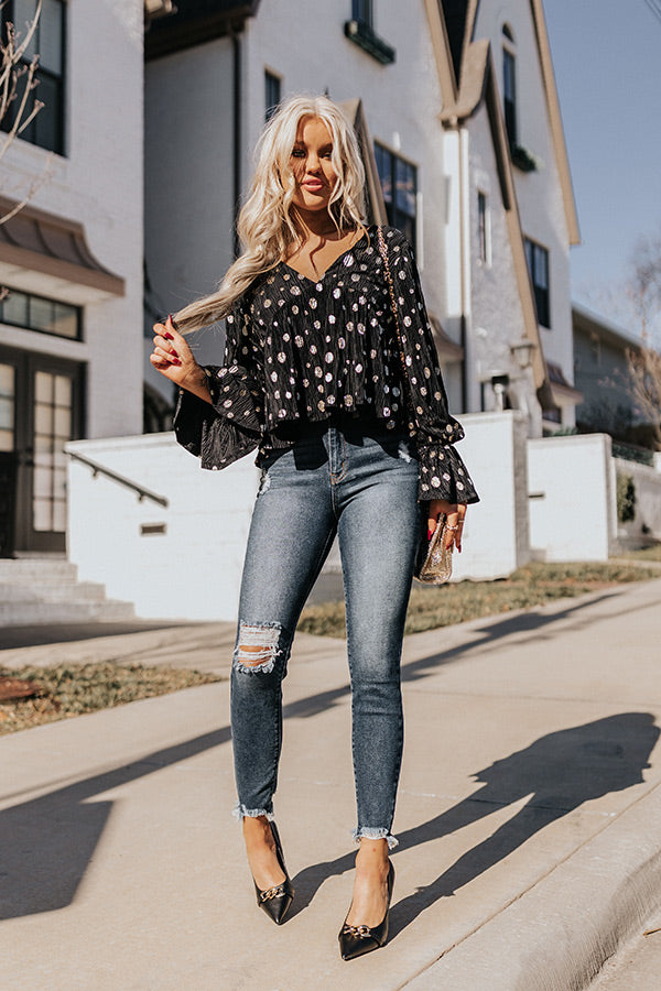 Living In Style Polka Dot Babydoll Top Image - 3