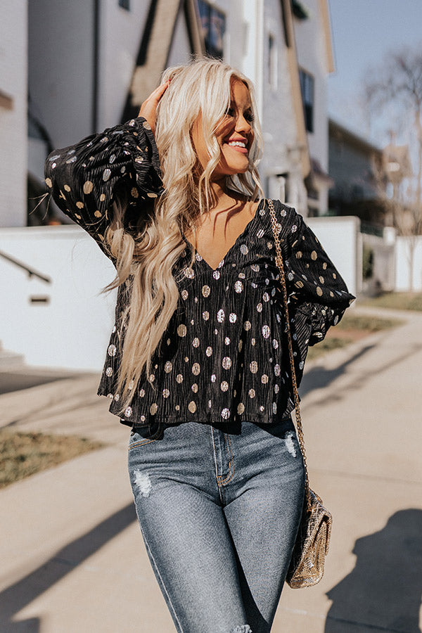 Living In Style Polka Dot Babydoll Top Image - 2