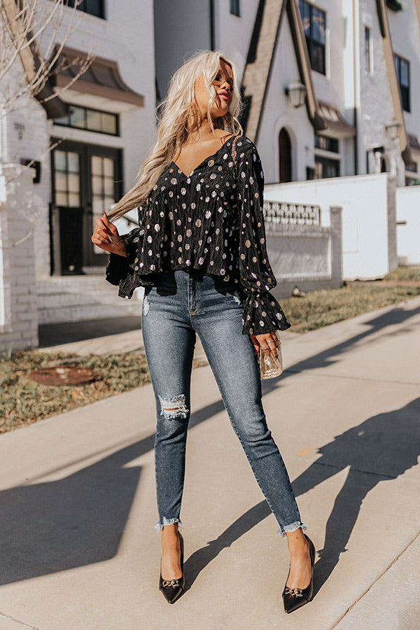 Living In Style Polka Dot Babydoll Top Image - 1